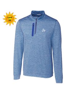 Cutter & Buck Mens Stealth Heathered Quarter-Zip Pullover